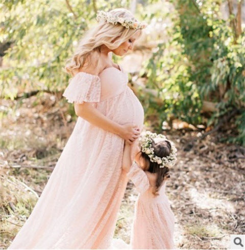 Robe de Mariée Asymétrique en Dentelle pour Femme Enceinte