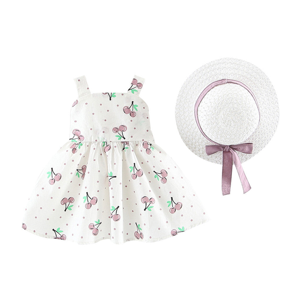 Robe d'Été en Coton à Bretelles pour Fille