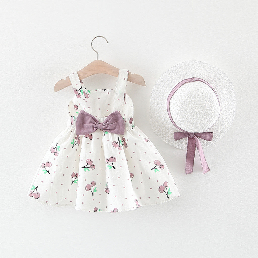 Robe d'Été en Coton à Bretelles pour Fille