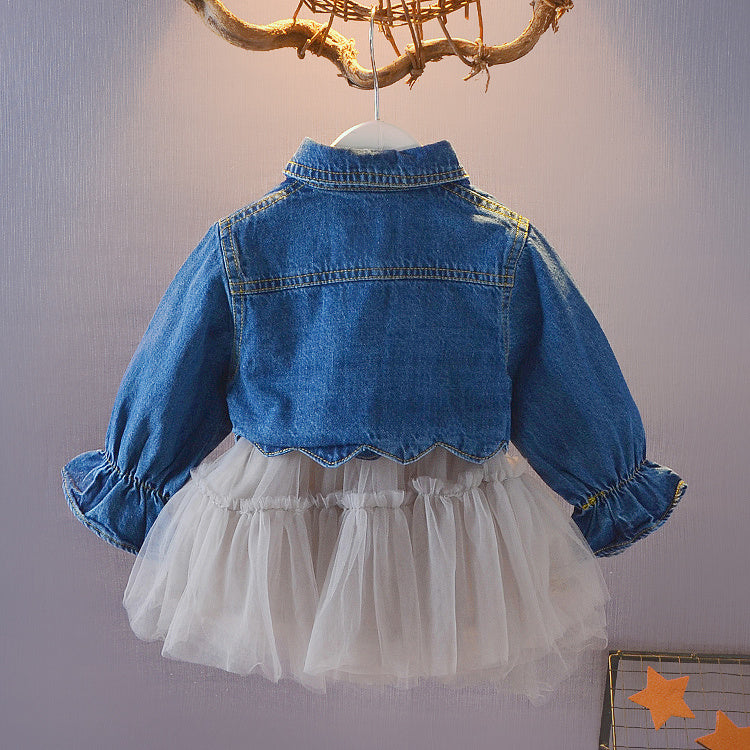 Ensemble Automne Fille Veste en Jean & Robe Princesse