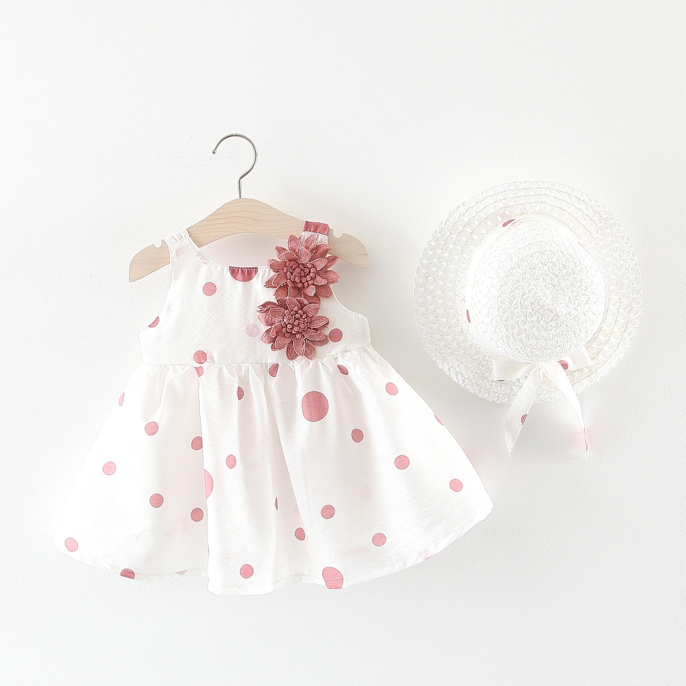 Robe de Plage Princesse Sans Manches avec Chapeau pour Fille