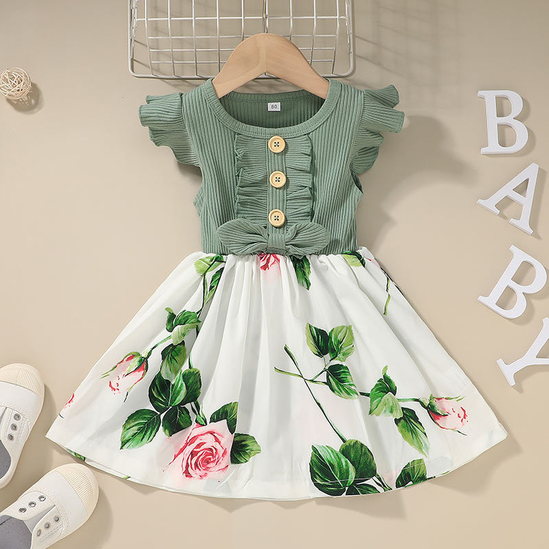 Robe d'Été Sans Manches pour Fille