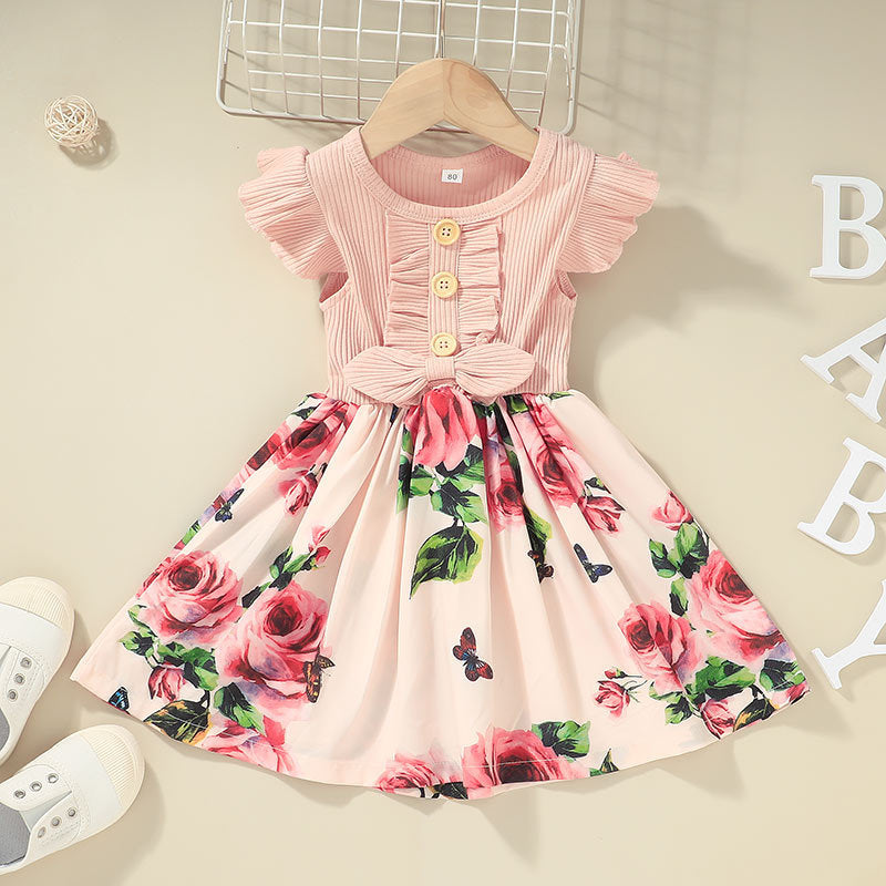 Robe d'Été Sans Manches pour Fille