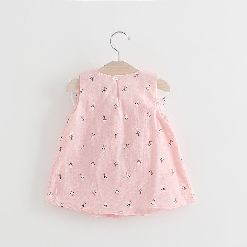 Robe à Nœud & Imprimé Fleuri pour Fille