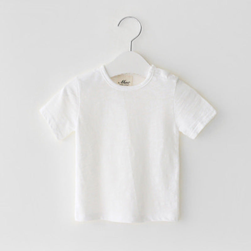 T-shirt en Coton Respirant Effet Slub - Manches Courtes