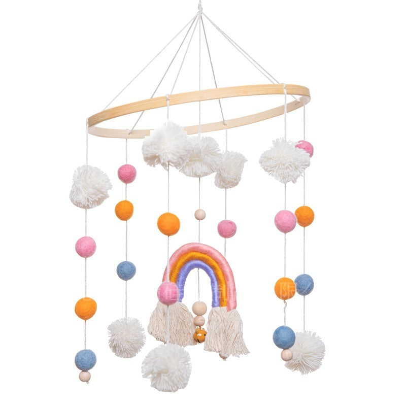 Mobile Arc-en-Ciel en Peluche pour Lit Bébé