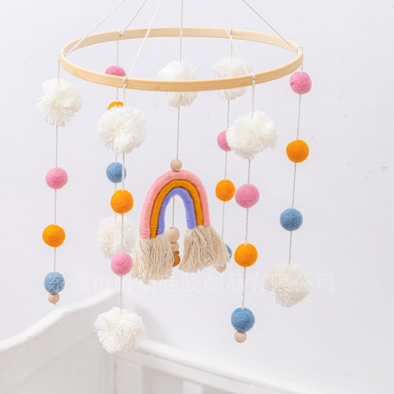 Mobile Arc-en-Ciel en Peluche pour Lit Bébé