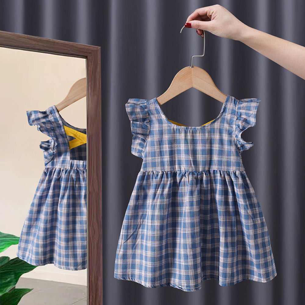 Robe à Bretelles Plissée pour Petite Fille - Style Tendance