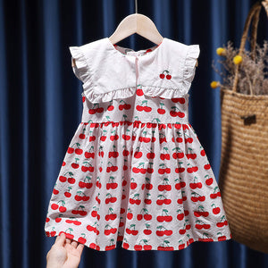 Robe à Bretelles Plissée pour Petite Fille - Style Tendance