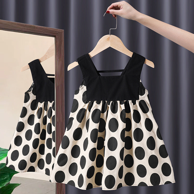 Robe à Bretelles Plissée pour Petite Fille - Style Tendance