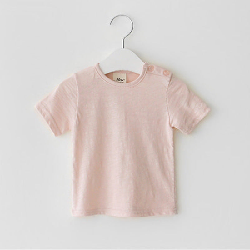 T-shirt en Coton Respirant Effet Slub - Manches Courtes